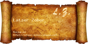 Latzer Zobor névjegykártya